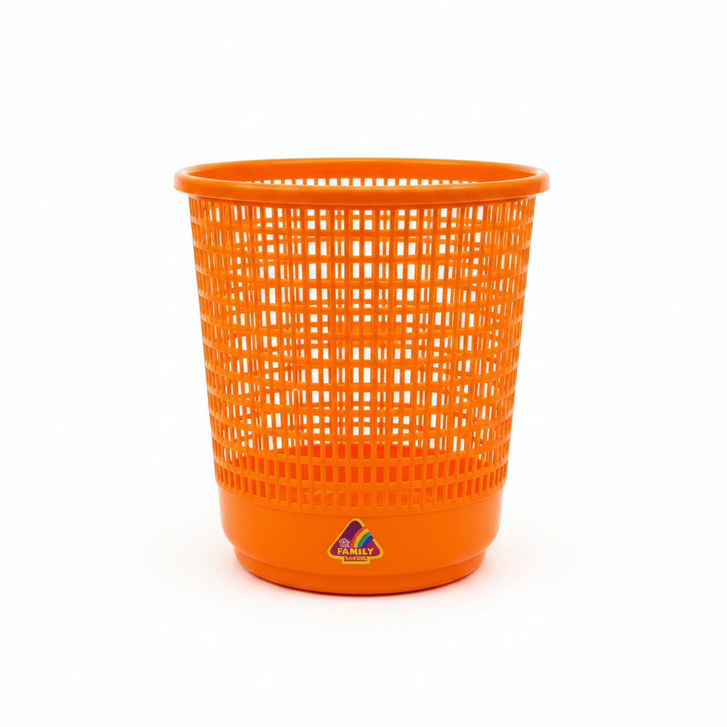 Family Round Plastic Dust Bin — 30×28 cm - Blue / Green / Orange - Al Kabayel Discount CentreFamily Round Plastic Dust Bin — 30×28 cm - Blue / Green / OrangeOrganizers & AccessoriesFAMILYAl Kabayel Discount Centre