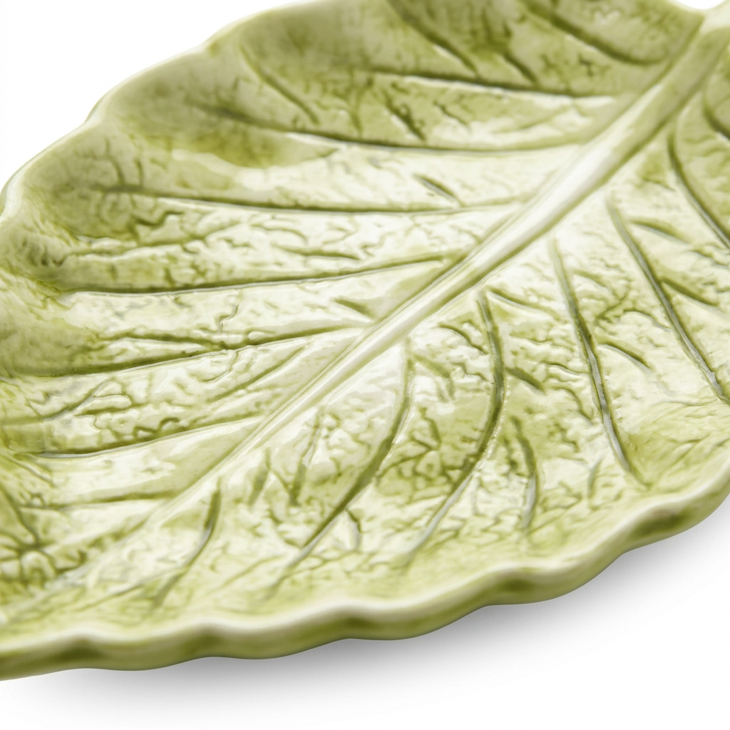 Luhpar Ceramic Leaf Plate Light Green - 8 Inch