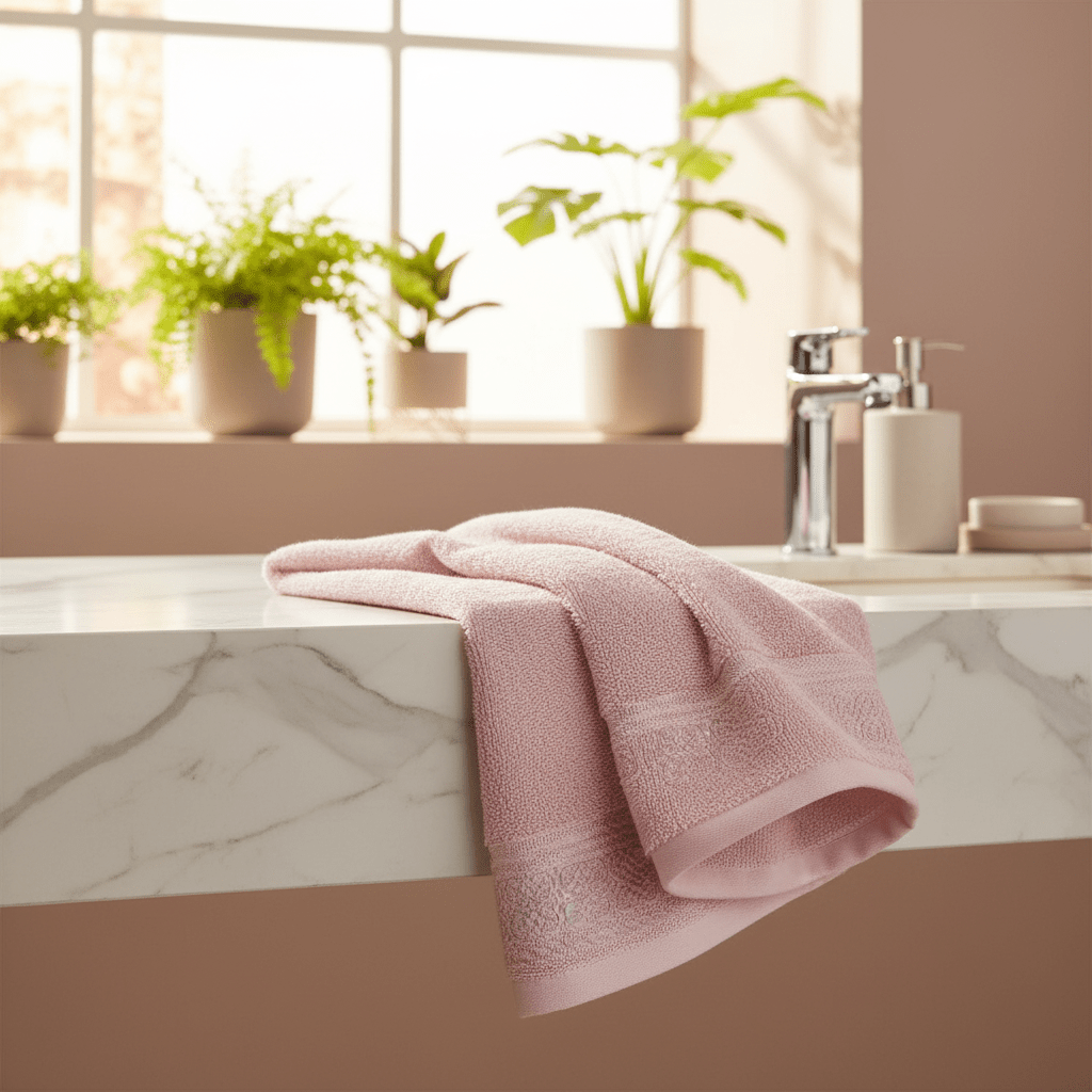 Fieldcrest Cotton Hand Towel – Blush Pink | 41 x 66 cm - Al Kabayel Discount CentreFieldcrest Cotton Hand Towel – Blush Pink | 41 x 66 cmBath Towels & WashclothsFIELD CRESTAl Kabayel Discount Centre