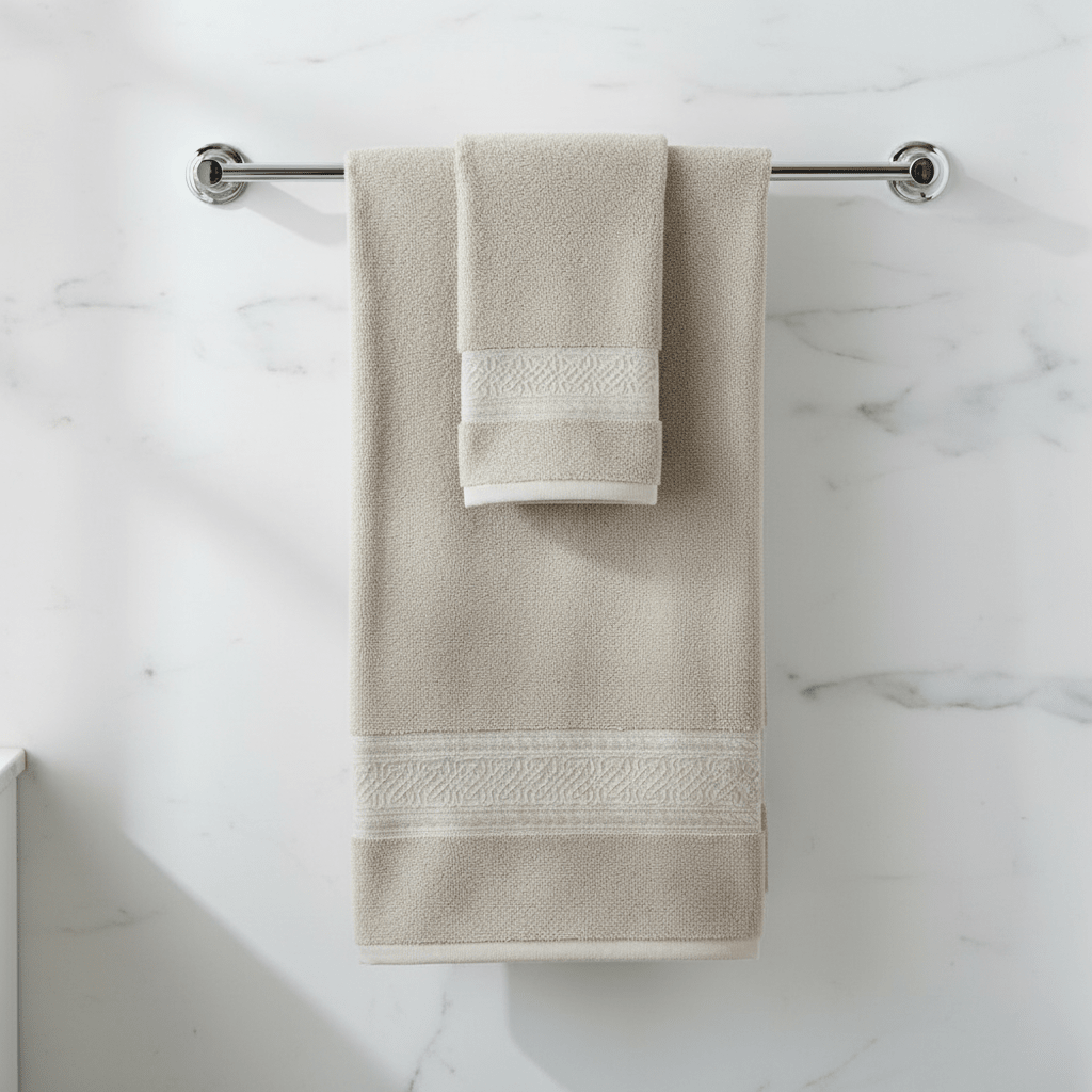 Fieldcrest Luxury Jacquard Bath Towel – Light Brown | 70×140cm - Al Kabayel Discount CentreFieldcrest Luxury Jacquard Bath Towel – Light Brown | 70×140cmBath Towels & WashclothsFIELD CRESTAl Kabayel Discount Centre