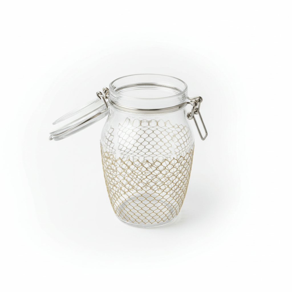 Finili Premium Airtight Acrylic Clip - Lock Storage Canister – Transparent Body with Elegant Golden Design, 14 × 22 cm - Al Kabayel Discount CentreFinili Premium Airtight Acrylic Clip - Lock Storage Canister – Transparent Body with Elegant Golden Design, 14 × 22 cmJars & Food SaversFINILIAl Kabayel Discount Centre