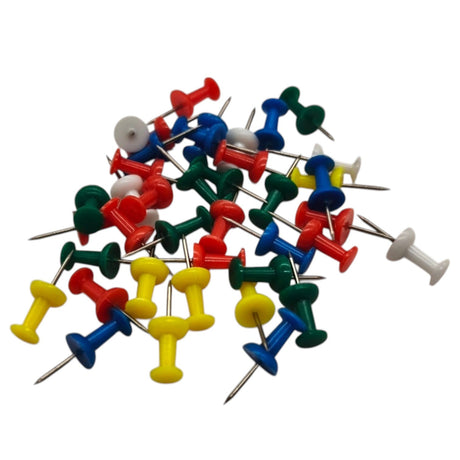 FIS Colors Push Pins For Bulletin Board Thumb Tacks For Wall Corkboard Map Calendar Photo - Home Office Craft Projects Heavy Duty Plastic Head Steel Pin 9.5X23MM - 40Pcs - Al Kabayel Discount CentreFIS Colors Push Pins For Bulletin Board Thumb Tacks For Wall Corkboard Map Calendar Photo - Home Office Craft Projects Heavy Duty Plastic Head Steel Pin 9.5X23MM - 40PcsPaper Clips, Staples & FastenersFISAl Kabayel Discount Centre