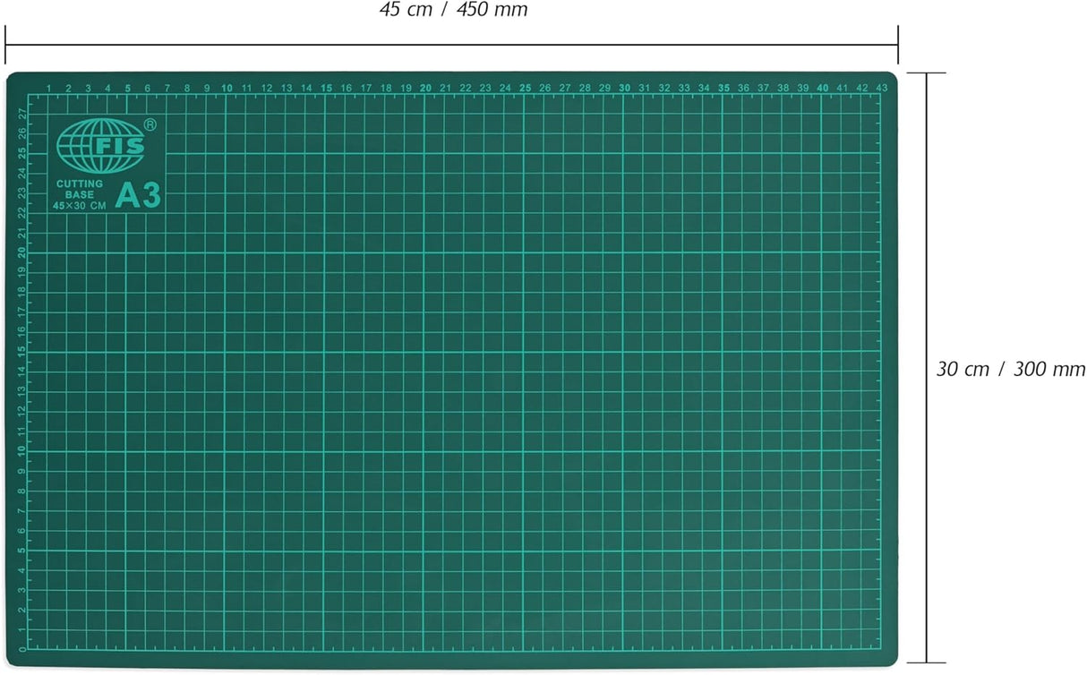 FIS Cutting Mat A3 | 45×30 cm | Self - Healing with Grid & Measuring Lines – FSCUA3N - Al Kabayel Discount CentreFIS Cutting Mat A3 | 45×30 cm | Self - Healing with Grid & Measuring Lines – FSCUA3NDesk Accessories & OrganizersFISAl Kabayel Discount Centre