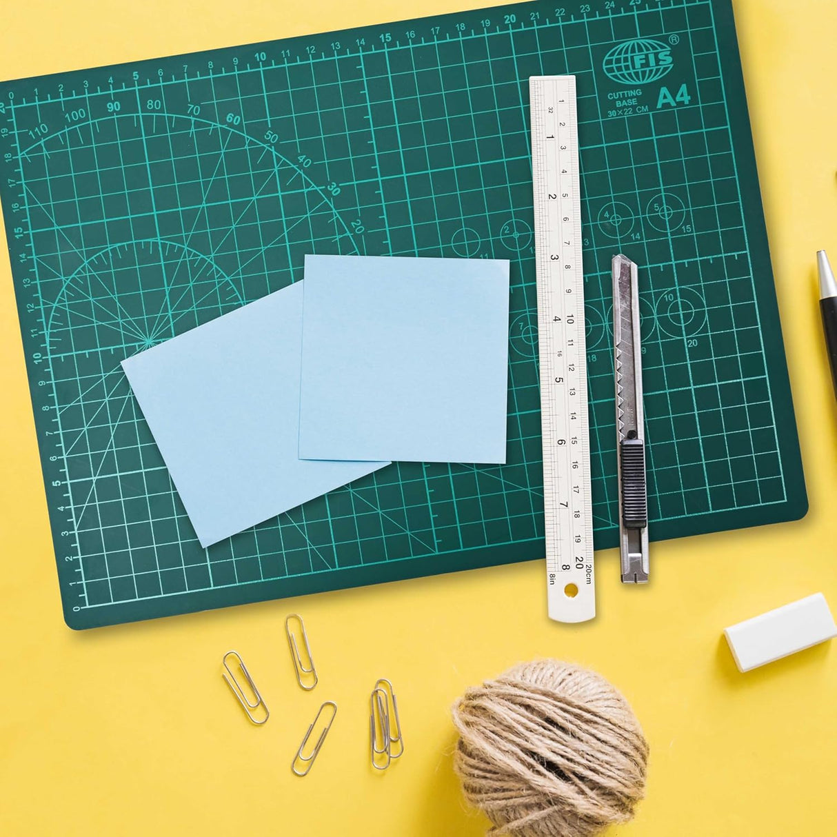 FIS Cutting Mat A4 (210x297mm)– Self - Healing Cutting Base with Grid, Angle & Ruler Lines | Green | FSCUA4N - Al Kabayel Discount CentreFIS Cutting Mat A4 (210x297mm)– Self - Healing Cutting Base with Grid, Angle & Ruler Lines | Green | FSCUA4NDesk Accessories & OrganizersFISAl Kabayel Discount Centre