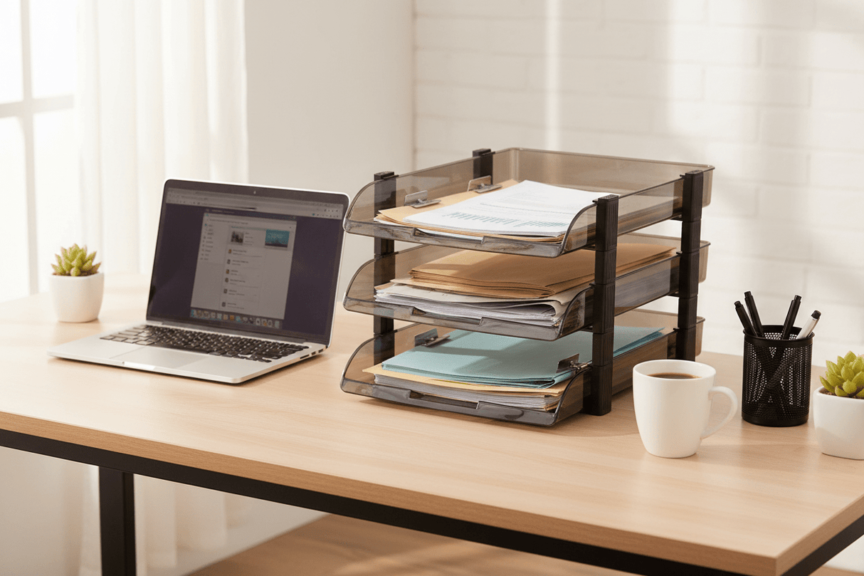 FIS FSOT - 5033 Flexible Stacker File Tray – 3 - Tier, Smoky 38*25*22 cm - Al Kabayel Discount CentreFIS FSOT - 5033 Flexible Stacker File Tray – 3 - Tier, Smoky 38*25*22 cmDocument TraysFISAl Kabayel Discount Centre