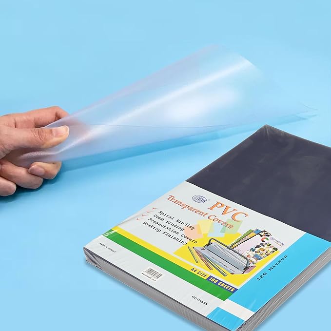Fis PVC Transparent Cover, A4 Size(210x297mm), 180 Micron Thickness, Packet of 100 Sheets, Clear Transparent View - Al Kabayel Discount CentreFis PVC Transparent Cover, A4 Size(210x297mm), 180 Micron Thickness, Packet of 100 Sheets, Clear Transparent ViewPacking MaterialsFISAl Kabayel Discount Centre