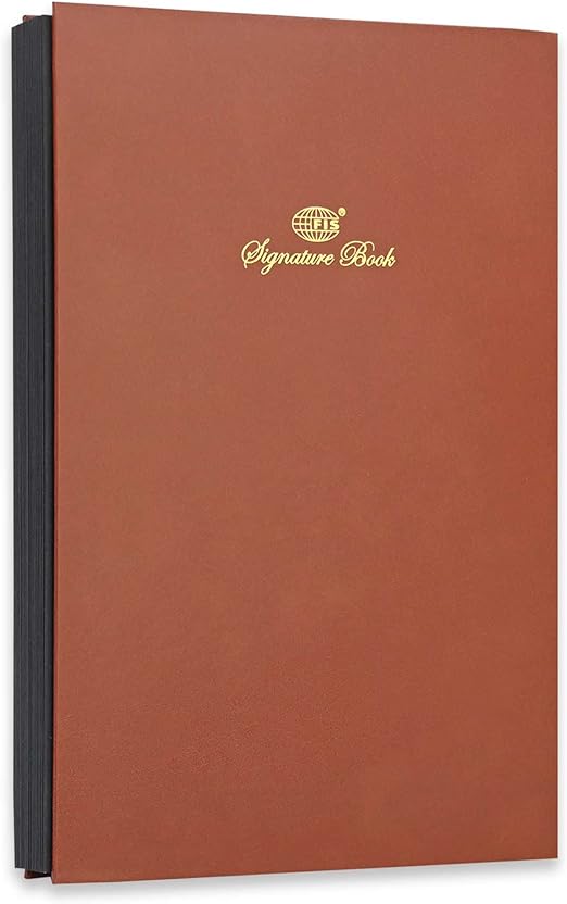 FIS Signature Book, Vinyl Material Cover, 20 Sheets, Brown Color, 240 x 340 mm - Al Kabayel Discount CentreFIS Signature Book, Vinyl Material Cover, 20 Sheets, Brown Color, 240 x 340 mmNotebooks & Writing PadsFISAl Kabayel Discount Centre