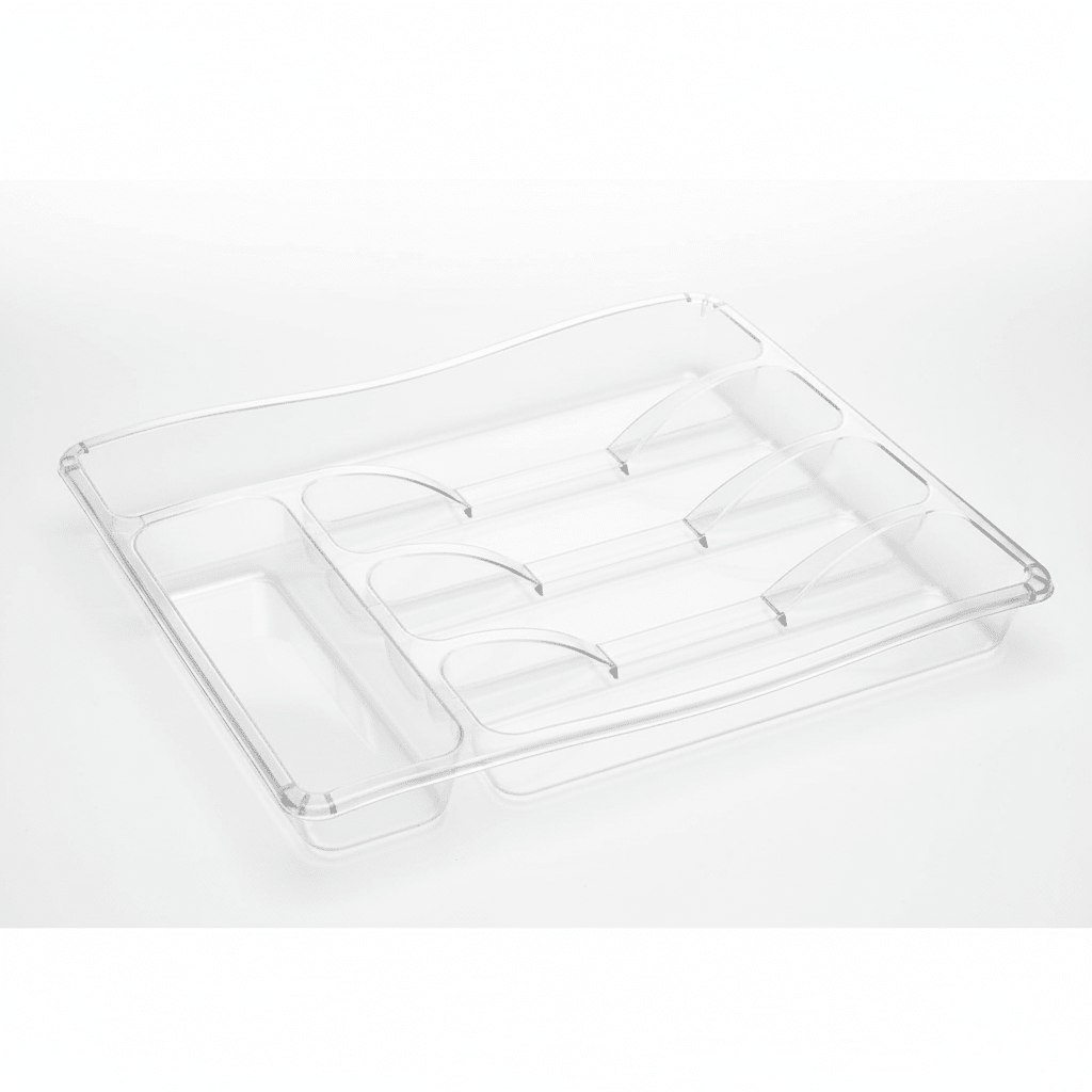 Follow Me Plastic Cutlery Organizer Tray Drawer Storage – 33×25×4cm - Transparent - Al Kabayel Discount CentreFollow Me Plastic Cutlery Organizer Tray Drawer Storage – 33×25×4cm - TransparentOrganizers & AccessoriesFOLLOW MEAl Kabayel Discount Centre