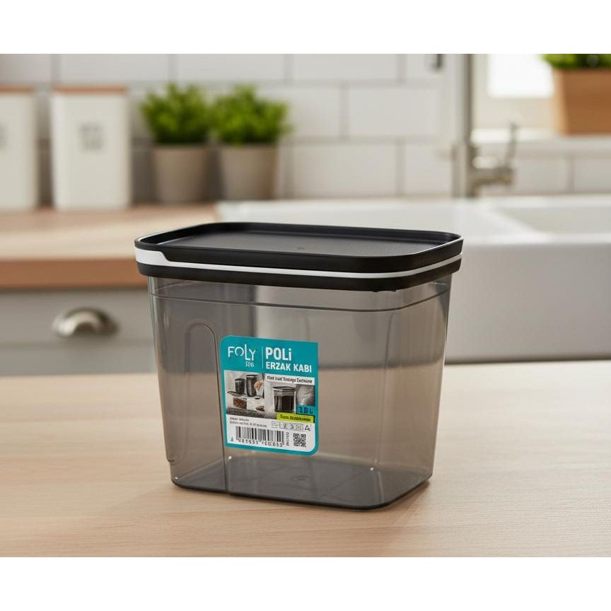 FOLY LIFE Royal Food Storage Box 1.8L Transparent Gray | Elegant Kitchen Organizer - Al Kabayel Discount CentreFOLY LIFE Royal Food Storage Box 1.8L Transparent Gray | Elegant Kitchen OrganizerOrganizers & AccessoriesFOLY LIFEAl Kabayel Discount Centre