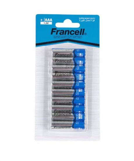 FRANCELL AAA Super Heavy Duty Battery 1.5V, Pack of 20 - Al Kabayel Discount CentreFRANCELL AAA Super Heavy Duty Battery 1.5V, Pack of 20BatteriesFRANCELLAl Kabayel Discount Centre