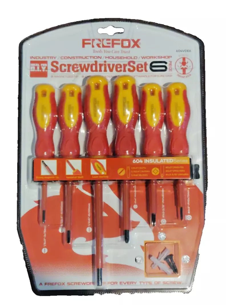 FREFOX Inulated Screwdriver Set 6pcs - Al Kabayel Discount CentreFREFOX Inulated Screwdriver Set 6pcsHand ToolsFREFOXAl Kabayel Discount Centre