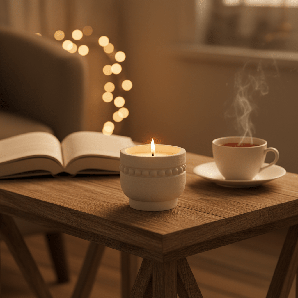 Fresh Touch Scented Candle — Elegant Cream Chalk Cup - Al Kabayel Discount CentreFresh Touch Scented Candle — Elegant Cream Chalk CupHome FragrancesFRESH TOUCHAl Kabayel Discount Centre