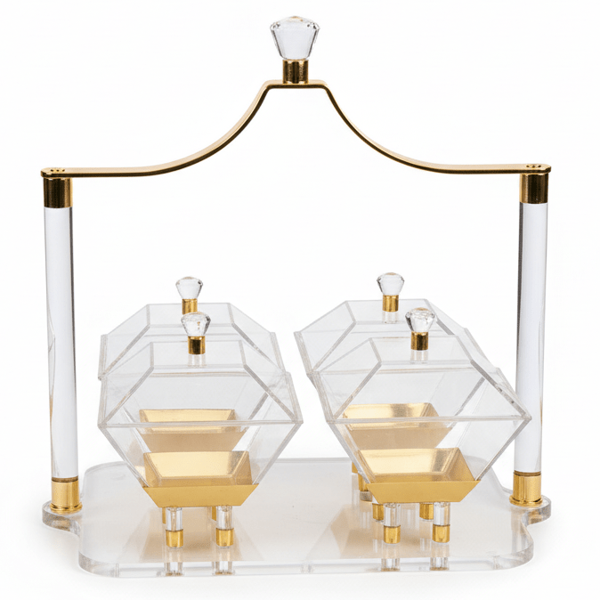 Fursan 4 - Piece Acrylic Candy Box Set with Holder 40 cm Premium Storage & Serving Solution - Al Kabayel Discount CentreFursan 4 - Piece Acrylic Candy Box Set with Holder 40 cm Premium Storage & Serving SolutionServing TraysFURSANAl Kabayel Discount Centre