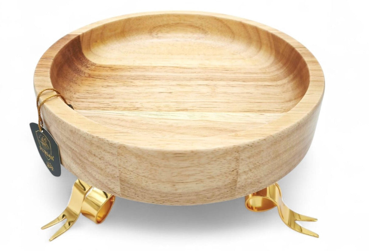 Fursan Date Tray With Stand 24Cm Wooden Gold - Al Kabayel Discount CentreFursan Date Tray With Stand 24Cm Wooden GoldServing TraysFURSANAl Kabayel Discount Centre