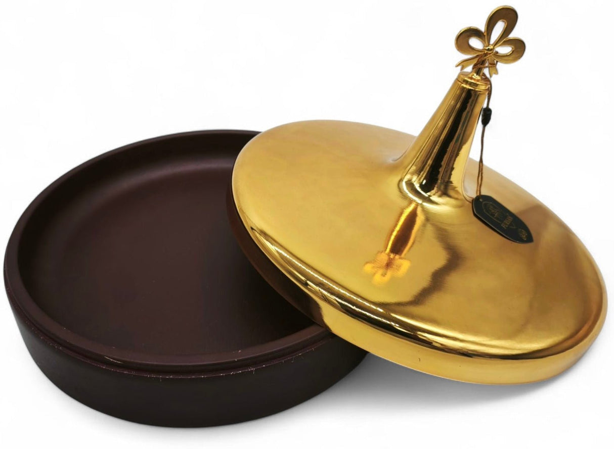 Fursan Dates Tray 27.5Cm Brown Wooden With Gold Lid - Al Kabayel Discount CentreFursan Dates Tray 27.5Cm Brown Wooden With Gold LidServing TraysFURSANAl Kabayel Discount Centre