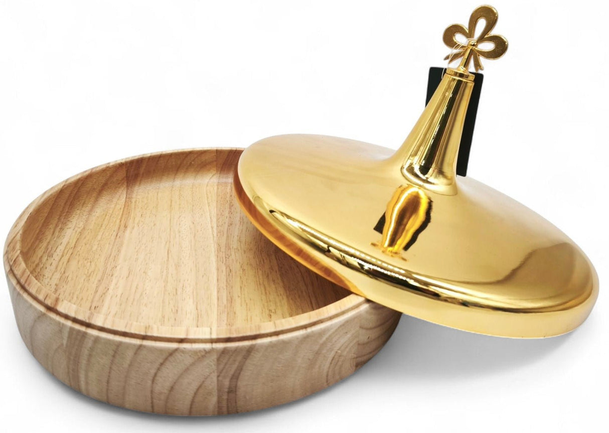Fursan Dates Tray 27.5Cm Wooden With Gold Lid - Al Kabayel Discount CentreFursan Dates Tray 27.5Cm Wooden With Gold LidServing TraysFURSANAl Kabayel Discount Centre
