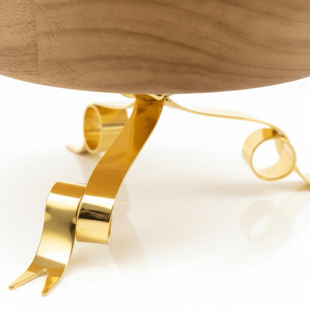 Fursan Wooden Dates Bowl with Gold Metal Base - 25×15 cm - Al Kabayel Discount CentreFursan Wooden Dates Bowl with Gold Metal Base - 25×15 cmServing TraysFURSANAl Kabayel Discount Centre
