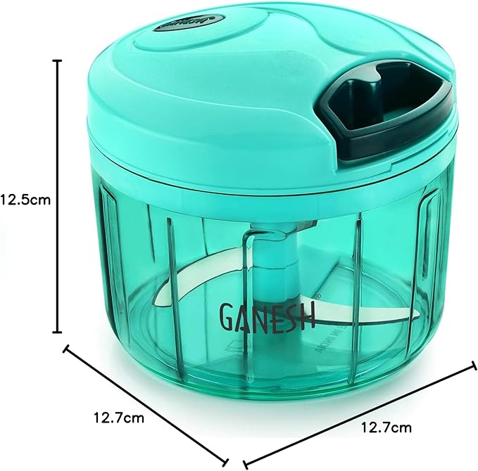 Ganesh Multipurpose Plastic Vegetable Chopper Cutter 3 Blades for Effortlessly Chopping Vegetables and Fruits for Your Kitchen, Pool Green (725 ml) - Al Kabayel Discount CentreGanesh Multipurpose Plastic Vegetable Chopper Cutter 3 Blades for Effortlessly Chopping Vegetables and Fruits for Your Kitchen, Pool Green (725 ml)Kitchen Utensils & GadgetsGANESHAl Kabayel Discount Centre