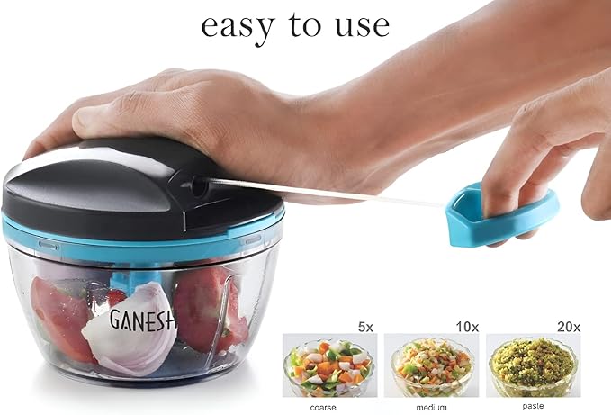 GANESH Wonder Kitchen Dori Handy Vegetable and Fruit Manual Onion Dry Fruit Salad Maker Vegetable Quick String Chopper Machine, Cutter Ð 3 Stainless Steel Blades (470 ml, Grey) - Al Kabayel Discount CentreGANESH Wonder Kitchen Dori Handy Vegetable and Fruit Manual Onion Dry Fruit Salad Maker Vegetable Quick String Chopper Machine, Cutter Ð 3 Stainless Steel Blades (470 ml, Grey)Kitchen Utensils & GadgetsGANESHAl Kabayel Discount Centre