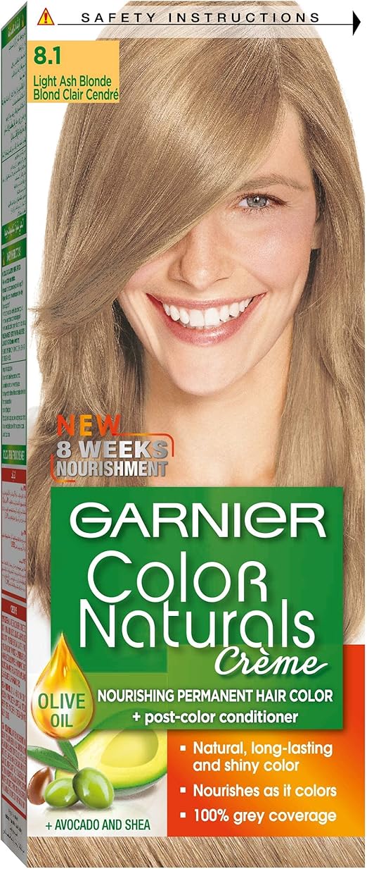 Garnier Color Naturals, 8.1 Light Ash Blonde, Permanent Hair Color - Al Kabayel Discount CentreGarnier Color Naturals, 8.1 Light Ash Blonde, Permanent Hair ColorHair CareGARNIERAl Kabayel Discount Centre