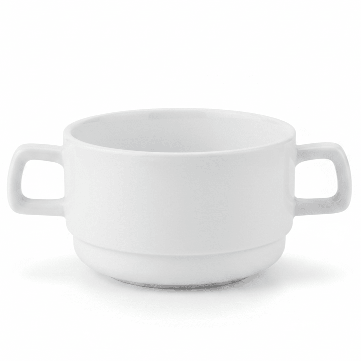Gastro Plast Premium White Elegant Melamine Soup Bowl with Handle 10×6 cm Heat Resistant - Al Kabayel Discount CentreGastro Plast Premium White Elegant Melamine Soup Bowl with Handle 10×6 cm Heat ResistantBowlsGASTRO PLASTAl Kabayel Discount Centre