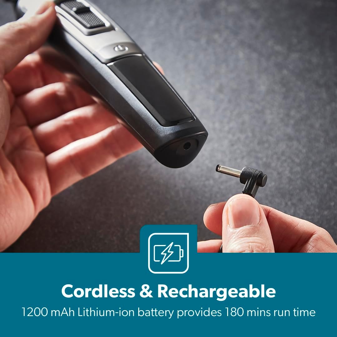 Geepas 11 - IN - 1 Rechargeable Grooming Set - GTR8300| With 6 Interchangeable Heads and 4 Comb Attachments| Includes a Charging Stand| Prefect for Home and Professional Styling| Black - Al Kabayel Discount CentreGeepas 11 - IN - 1 Rechargeable Grooming Set - GTR8300| With 6 Interchangeable Heads and 4 Comb Attachments| Includes a Charging Stand| Prefect for Home and Professional Styling| BlackTrimmerGEEPASAl Kabayel Discount Centre