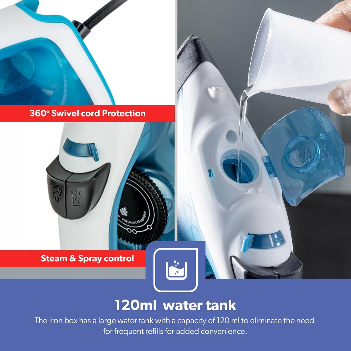 Geepas 1600W Multifunctional Steam Iron for Crisp Ironed Clothes – Non - Stick Soleplate, Wet/Dry Function & with Temperature Control - Al Kabayel Discount CentreGeepas 1600W Multifunctional Steam Iron for Crisp Ironed Clothes – Non - Stick Soleplate, Wet/Dry Function & with Temperature ControlIrons & SteamersGEEPASAl Kabayel Discount Centre