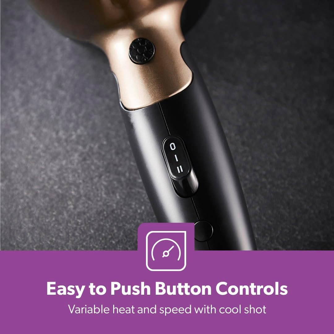 Geepas 1600W Powerful Travel Hair Dryer with Foldable Handle | Fast Drying Result | 2 - Speed & 2 Temperature Settings | Cool Shot Function For Frizz Free Shine & Elegant Concentrator - Al Kabayel Discount CentreGeepas 1600W Powerful Travel Hair Dryer with Foldable Handle | Fast Drying Result | 2 - Speed & 2 Temperature Settings | Cool Shot Function For Frizz Free Shine & Elegant ConcentratorHair DryerGEEPASAl Kabayel Discount Centre