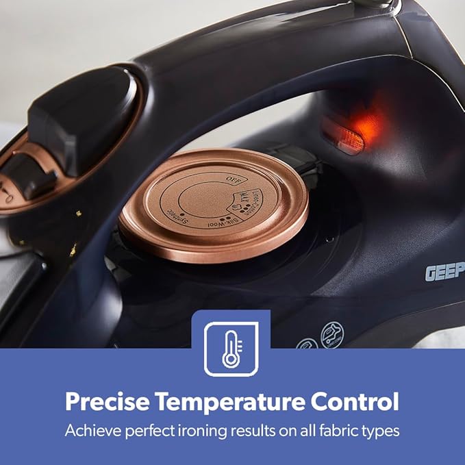 Geepas 2 - in - 1 Steam Iron, Adjustable Temperature Control, GSI7703 | Dry & Wet Steam Iron | Ceramic Soleplate | Dry/Steam/Burst of Steam/Vertical Steam Function - Al Kabayel Dicount CenterGeepas 2 - in - 1 Steam Iron, Adjustable Temperature Control, GSI7703 | Dry & Wet Steam Iron | Ceramic Soleplate | Dry/Steam/Burst of Steam/Vertical Steam FunctionIrons & steamersgeepassAl Kabayel Dicount Center