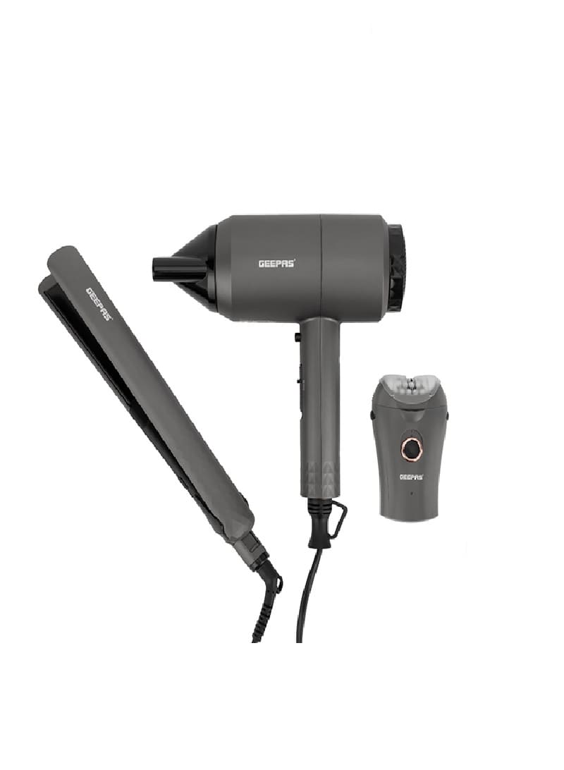 GEEPAS 3 - in - 1 Professional Styling Kit - GHF86068 - Dryer, Straightener, Shaver - Al Kabayel Discount CentreGEEPAS 3 - in - 1 Professional Styling Kit - GHF86068 - Dryer, Straightener, ShaverPersonal Care & Styling ToolsGEEPASAl Kabayel Discount Centre