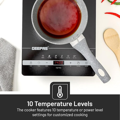 Geepas 4 Digit LED Display Digital Infrared Cooker, GIC33013 | 8 Temperature Settings | 3hrs Programmable Timer | 2000W Ceramic Heating Element - Al Kabayel Dicount CenterGeepas 4 Digit LED Display Digital Infrared Cooker, GIC33013 | 8 Temperature Settings | 3hrs Programmable Timer | 2000W Ceramic Heating ElementElectric Pans & Hot PlatesgeepassAl Kabayel Dicount Center