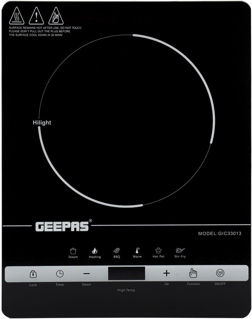 Geepas 4 Digit LED Display Digital Infrared Cooker, GIC33013 | 8 Temperature Settings | 3hrs Programmable Timer | 2000W Ceramic Heating Element - Al Kabayel Discount CentreGeepas 4 Digit LED Display Digital Infrared Cooker, GIC33013 | 8 Temperature Settings | 3hrs Programmable Timer | 2000W Ceramic Heating ElementStovesGEEPASAl Kabayel Discount Centre
