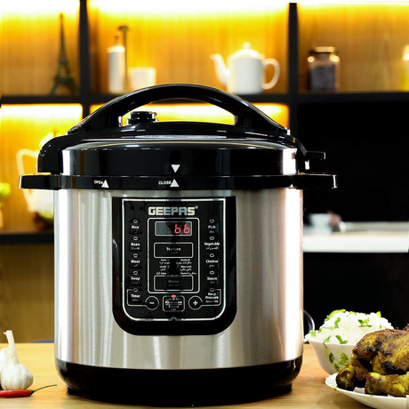 Geepas 8L Digital Multi Cooker Portable Led Screen With Touch Menu 14 Programs, Auto Shut Off Function 8L Capacity Detachable Inner Lid, Grey GMC35029 - Al Kabayel Discount CentreGeepas 8L Digital Multi Cooker Portable Led Screen With Touch Menu 14 Programs, Auto Shut Off Function 8L Capacity Detachable Inner Lid, Grey GMC35029Electric CookersGEEPASAl Kabayel Discount Centre