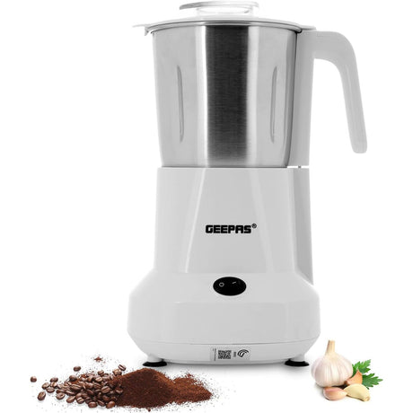 Geepas Coffee Grinder GCG6105 - 450W Electric Grinder | Separate Stainless Steel Blades for Coffee Beans, Spices & Dried Nuts Grinding | Detachable Bowl |Large Capacity Mill - Al Kabayel Dicount CenterGeepas Coffee Grinder GCG6105 - 450W Electric Grinder | Separate Stainless Steel Blades for Coffee Beans, Spices & Dried Nuts Grinding | Detachable Bowl |Large Capacity MillElectric Blade GrindersgeepassAl Kabayel Dicount Center