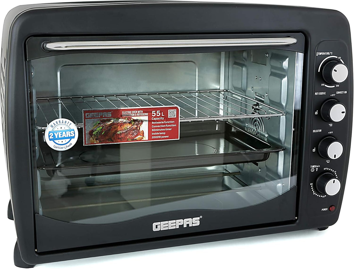 Geepas Electric Oven 60L with Rotisserie & Convection GO4401 - Al Kabayel Discount CentreGeepas Electric Oven 60L with Rotisserie & Convection GO4401OvensGEEPASAl Kabayel Discount Centre