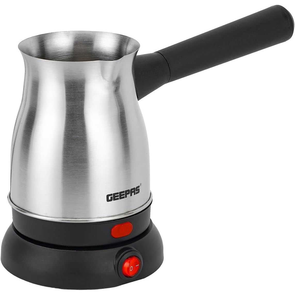 GEEPAS Electric Turkish Coffee Maker 0.8L GK38050 – Stainless Steel Coffee Kettle with 360° Rotational Base, Food - Grade Safe, Non - Automatic Cut Off, Perfect for Home & Office Use - Al Kabayel Discount CentreGEEPAS Electric Turkish Coffee Maker 0.8L GK38050 – Stainless Steel Coffee Kettle with 360° Rotational Base, Food - Grade Safe, Non - Automatic Cut Off, Perfect for Home & Office UseFood & Drink AppliancesGEEPASAl Kabayel Discount Centre
