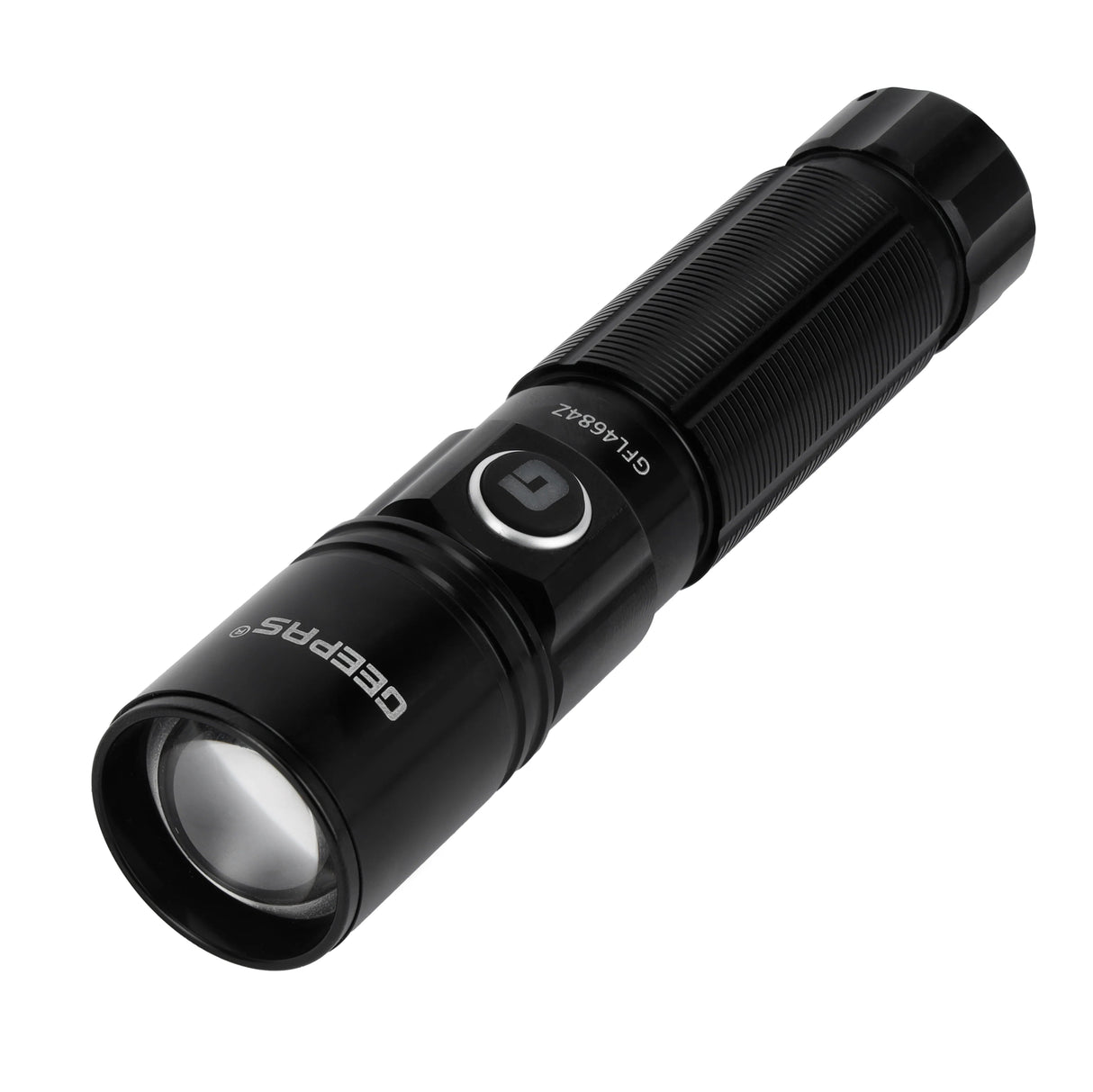 Geepas GFL4684Z VIP Series LED Flashlight | Premium Black Design | High Brightness Light | Long Battery Life and Durable Build - Al Kabayel Discount CentreGeepas GFL4684Z VIP Series LED Flashlight | Premium Black Design | High Brightness Light | Long Battery Life and Durable BuildHandheld FlashlightsGEEPASAl Kabayel Discount Centre
