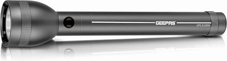 Geepas GFL51000 Rechargeable LED Flashlight - Hyper Bright CRE LED Torch Light | Built - in 3000mAh Li - ion Battery | 8 Hours Working | 2 Years Warranty - Al Kabayel Dicount CenterGeepas GFL51000 Rechargeable LED Flashlight - Hyper Bright CRE LED Torch Light | Built - in 3000mAh Li - ion Battery | 8 Hours Working | 2 Years WarrantyHandheld FlashlightsgeepassAl Kabayel Dicount Center