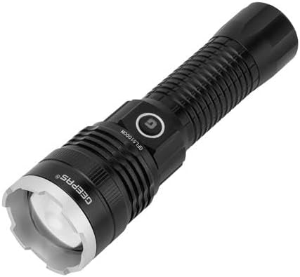 Geepas GFL51000 Rechargeable LED Flashlight - Hyper Bright CRE LED Torch Light | Built - in 3000mAh Li - ion Battery | 8 Hours Working | 2 Years Warranty - Al Kabayel Dicount CenterGeepas GFL51000 Rechargeable LED Flashlight - Hyper Bright CRE LED Torch Light | Built - in 3000mAh Li - ion Battery | 8 Hours Working | 2 Years WarrantyHandheld FlashlightsgeepassAl Kabayel Dicount Center