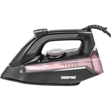 Geepas GSI7791 Ceramic Steam Iron | 2400W, Powerful safe durable | with Temperature Control & Dry & Steam Function| Compact and Handy Design, Suitable for All Kinds of Fabric| 2 years warranty - Al Kabayel Dicount CenterGeepas GSI7791 Ceramic Steam Iron | 2400W, Powerful safe durable | with Temperature Control & Dry & Steam Function| Compact and Handy Design, Suitable for All Kinds of Fabric| 2 years warrantyIrons & steamersgeepassAl Kabayel Dicount Center