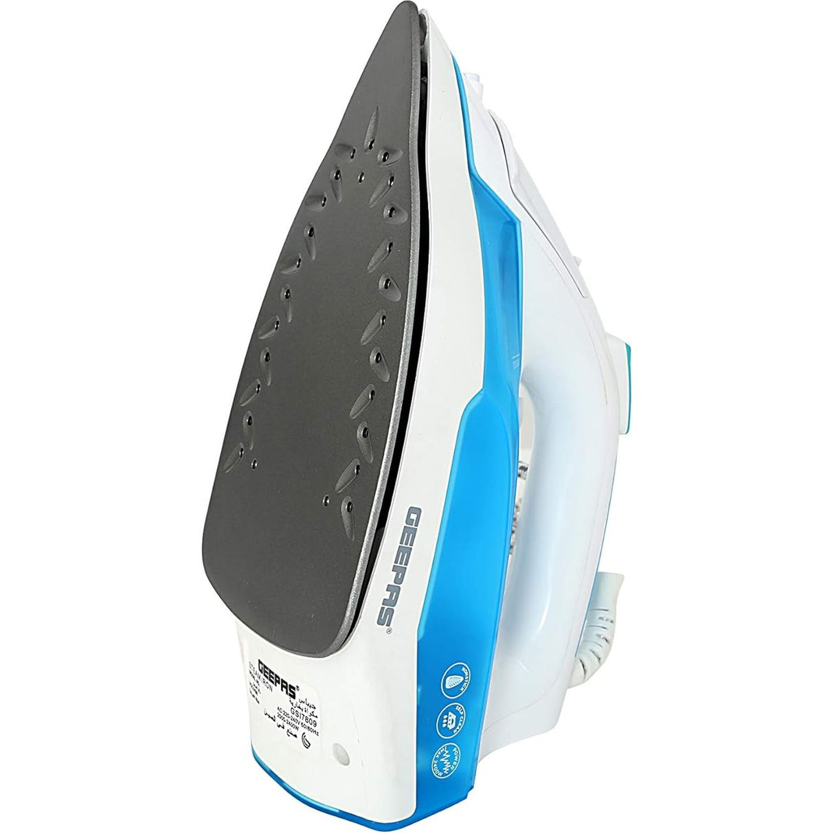 Geepas GSI7809 2400W Steam Iron - Variable Temperature Iron for Crisp Ironed Clothes with Non - Stick Soleplate & 240ml Tank | Steam Generator, Spray & Steam Function - Al Kabayel Dicount CenterGeepas GSI7809 2400W Steam Iron - Variable Temperature Iron for Crisp Ironed Clothes with Non - Stick Soleplate & 240ml Tank | Steam Generator, Spray & Steam FunctionIrons & steamersgeepassAl Kabayel Dicount Center