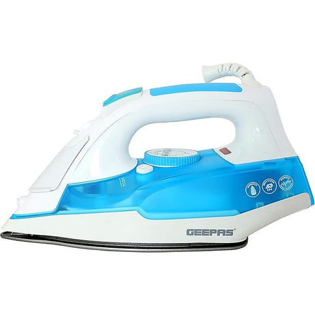 Geepas GSI7809 2400W Steam Iron - Variable Temperature Iron for Crisp Ironed Clothes with Non - Stick Soleplate & 240ml Tank | Steam Generator, Spray & Steam Function - Al Kabayel Dicount CenterGeepas GSI7809 2400W Steam Iron - Variable Temperature Iron for Crisp Ironed Clothes with Non - Stick Soleplate & 240ml Tank | Steam Generator, Spray & Steam FunctionIrons & steamersgeepassAl Kabayel Dicount Center