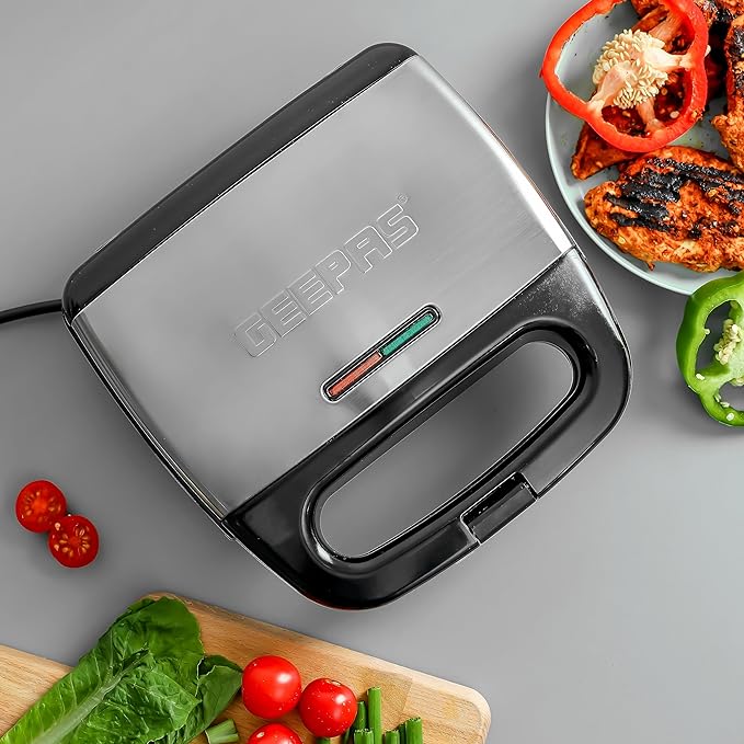 Geepas Portable Powerful 700W 2 Slice Grill Maker with Non - Stick Plates GGM6001| | Easy to Clean | Practical Cable Winding | Lid Locking for Space - Saving Vertical Storage - Al Kabayel Dicount CenterGeepas Portable Powerful 700W 2 Slice Grill Maker with Non - Stick Plates GGM6001| | Easy to Clean | Practical Cable Winding | Lid Locking for Space - Saving Vertical StorageIndoor Grills & GriddlesgeepassAl Kabayel Dicount Center