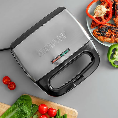 Geepas Portable Powerful 700W 2 Slice Grill Maker with Non - Stick Plates GGM6001| | Easy to Clean | Practical Cable Winding | Lid Locking for Space - Saving Vertical Storage - Al Kabayel Dicount CenterGeepas Portable Powerful 700W 2 Slice Grill Maker with Non - Stick Plates GGM6001| | Easy to Clean | Practical Cable Winding | Lid Locking for Space - Saving Vertical StorageIndoor Grills & GriddlesgeepassAl Kabayel Dicount Center