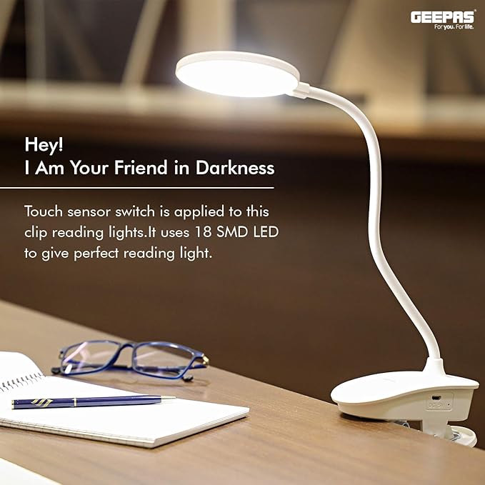 Geepas Rechargeable Desk Lamp, Large Luminescent Surface, GE53026 | Touch Sensitive Control | 3 Brightness Eye - Protect Night Light | Portable Lamp for E - Reader | Multifunctional - Al Kabayel Dicount CenterGeepas Rechargeable Desk Lamp, Large Luminescent Surface, GE53026 | Touch Sensitive Control | 3 Brightness Eye - Protect Night Light | Portable Lamp for E - Reader | Multifunctionaltable lampgeepassAl Kabayel Dicount Center