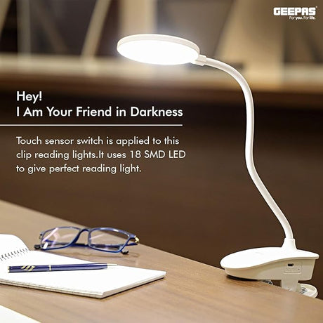 Geepas Rechargeable Desk Lamp, Large Luminescent Surface, GE53026 | Touch Sensitive Control | 3 Brightness Eye - Protect Night Light | Portable Lamp for E - Reader | Multifunctional - Al Kabayel Dicount CenterGeepas Rechargeable Desk Lamp, Large Luminescent Surface, GE53026 | Touch Sensitive Control | 3 Brightness Eye - Protect Night Light | Portable Lamp for E - Reader | Multifunctionaltable lampgeepassAl Kabayel Dicount Center