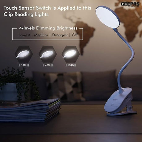 Geepas Rechargeable Desk Lamp, Large Luminescent Surface, GE53026 | Touch Sensitive Control | 3 Brightness Eye - Protect Night Light | Portable Lamp for E - Reader | Multifunctional - Al Kabayel Dicount CenterGeepas Rechargeable Desk Lamp, Large Luminescent Surface, GE53026 | Touch Sensitive Control | 3 Brightness Eye - Protect Night Light | Portable Lamp for E - Reader | Multifunctionaltable lampgeepassAl Kabayel Dicount Center