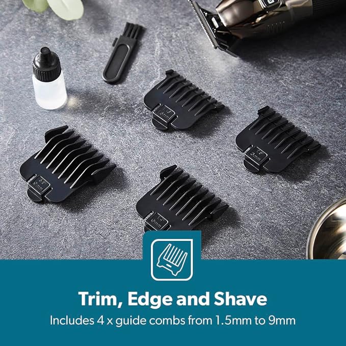 Geepas Rechargeable Hair Clipper with LED Display, GTR56028 | Lithium Battery, 120mins Working | Stainless Steel Blades | Travel Lock | USB Charging | 4 Guide Combs - Al Kabayel Dicount CenterGeepas Rechargeable Hair Clipper with LED Display, GTR56028 | Lithium Battery, 120mins Working | Stainless Steel Blades | Travel Lock | USB Charging | 4 Guide CombstrimmergeepassAl Kabayel Dicount Center