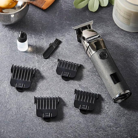 Geepas Rechargeable Hair Clipper with LED Display, GTR56028 | Lithium Battery, 120mins Working | Stainless Steel Blades | Travel Lock | USB Charging | 4 Guide Combs - Al Kabayel Dicount CenterGeepas Rechargeable Hair Clipper with LED Display, GTR56028 | Lithium Battery, 120mins Working | Stainless Steel Blades | Travel Lock | USB Charging | 4 Guide CombstrimmergeepassAl Kabayel Dicount Center