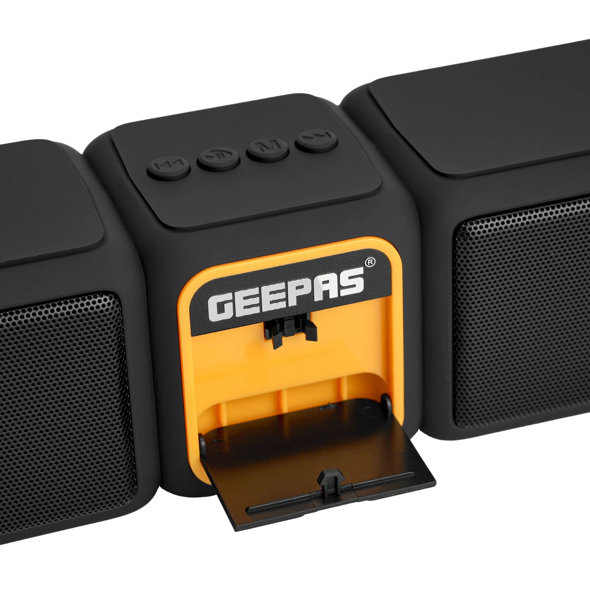 Geepas Soundbar Bluetooth Speaker | Powerful 20W Stereo Output | 4 Built - In Speakers| TWS Connectivity| Bluetooth 5.0| FM/USB/TF/AUX Support - Al Kabayel Discount CentreGeepas Soundbar Bluetooth Speaker | Powerful 20W Stereo Output | 4 Built - In Speakers| TWS Connectivity| Bluetooth 5.0| FM/USB/TF/AUX SupportElectronic AppliancesGEEPASAl Kabayel Discount Centre